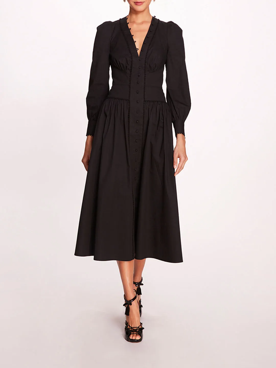 Tansy A-line Poplin Midi Dress sold by Marchesa