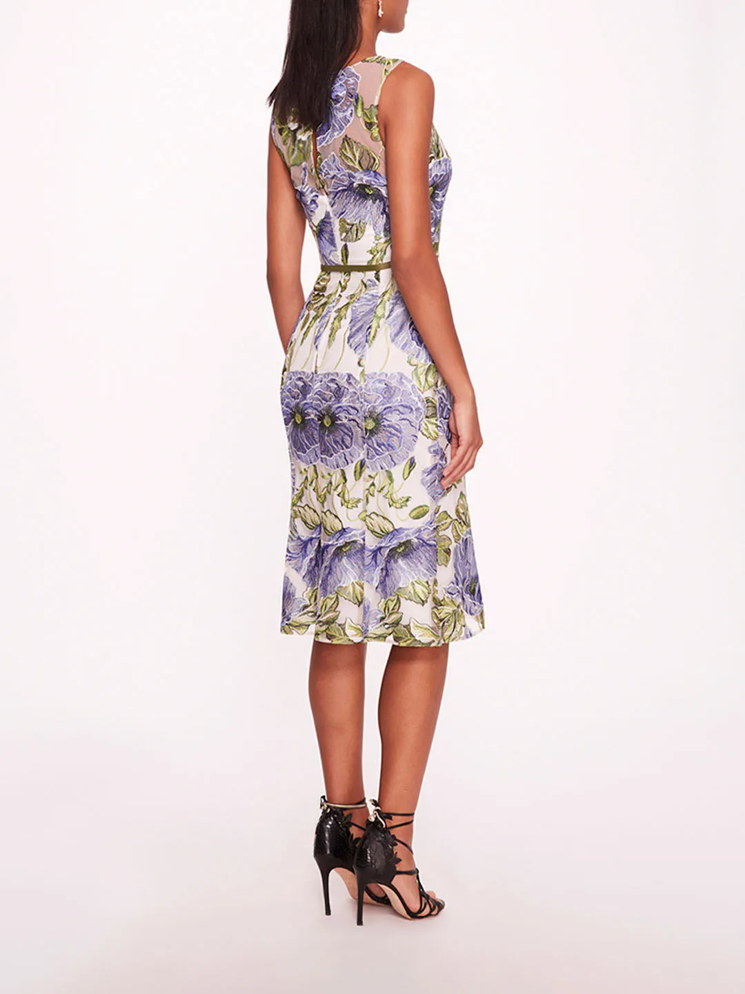 Embroidered Midi Dress sold by Marchesa product image thumbnail 2
