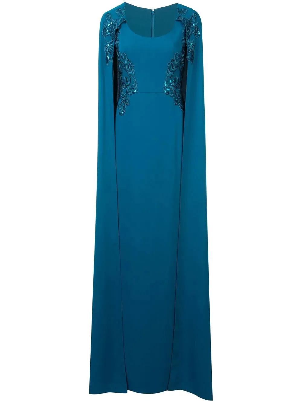 Crepe Caped Gown with Embroidery sold by Marchesa product image thumbnail 2