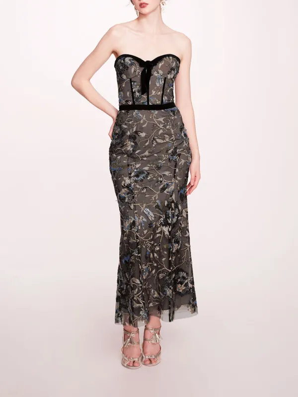 Climbing Vines Midi Dress sold by Marchesa