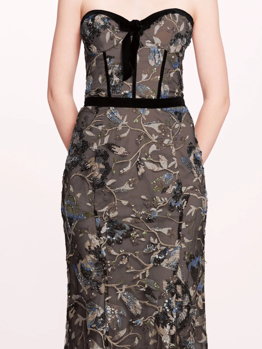 Climbing Vines Midi Dress sold by Marchesa product image thumbnail 4
