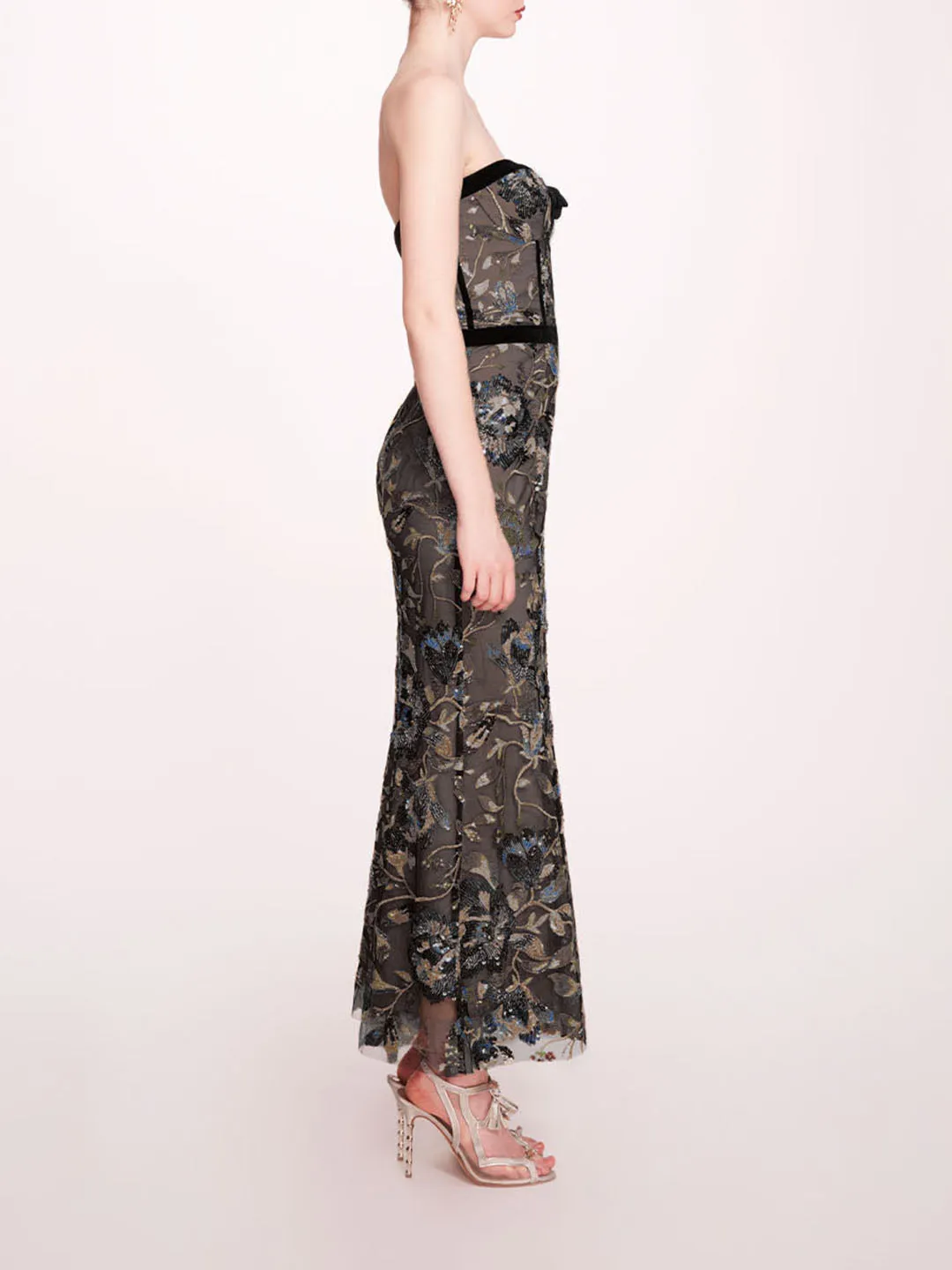 Climbing Vines Midi Dress sold by Marchesa product image thumbnail 3