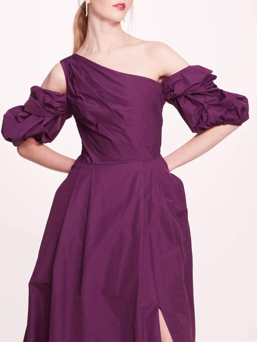 Taffeta Bubble Sleeve Gown sold by Marchesa product image thumbnail 4