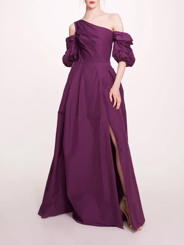 Bubble Sleeve Taffeta Gown sold by Marchesa