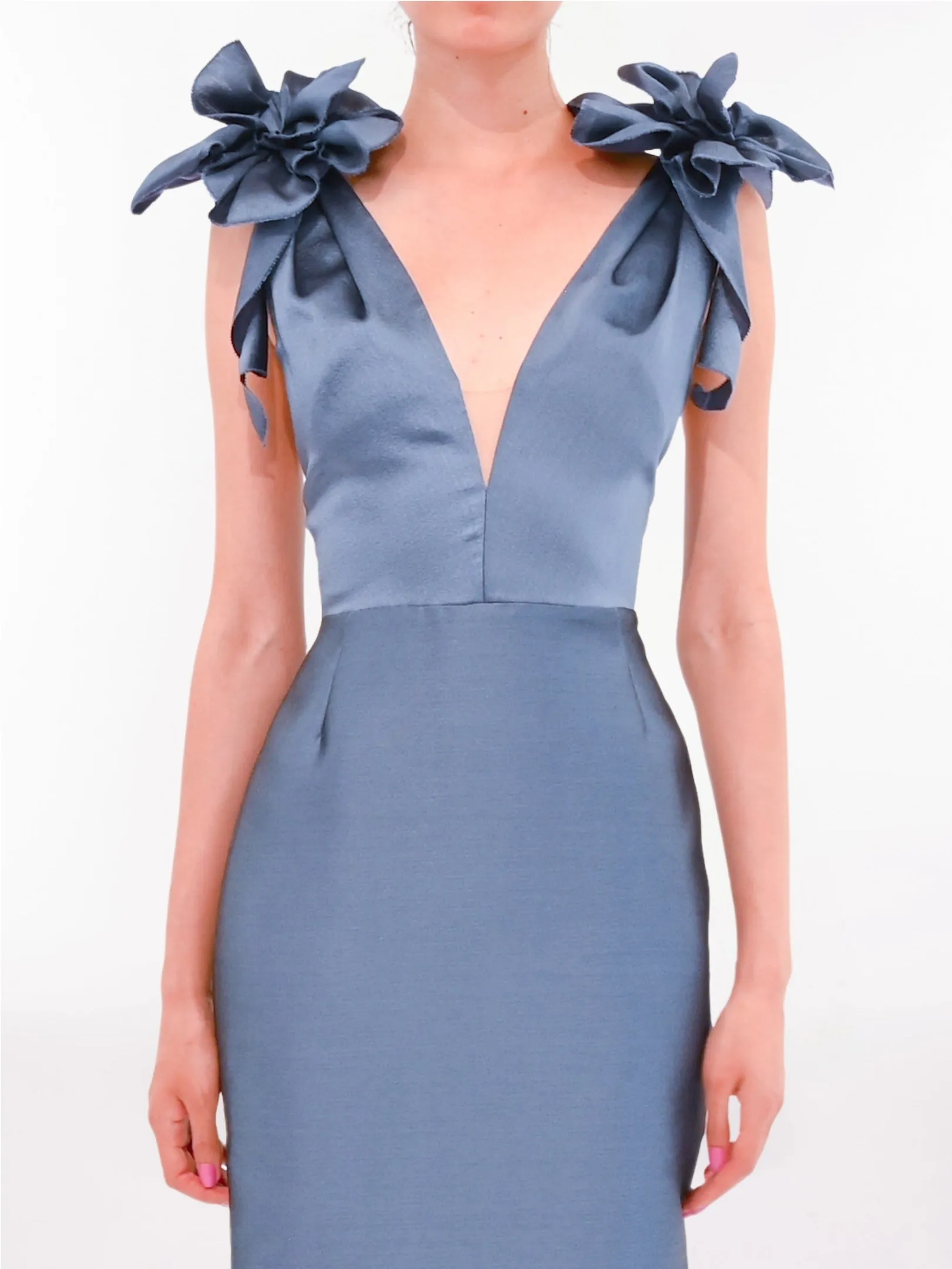 Draped Floral Mikado Gown sold by Marchesa product image thumbnail 2