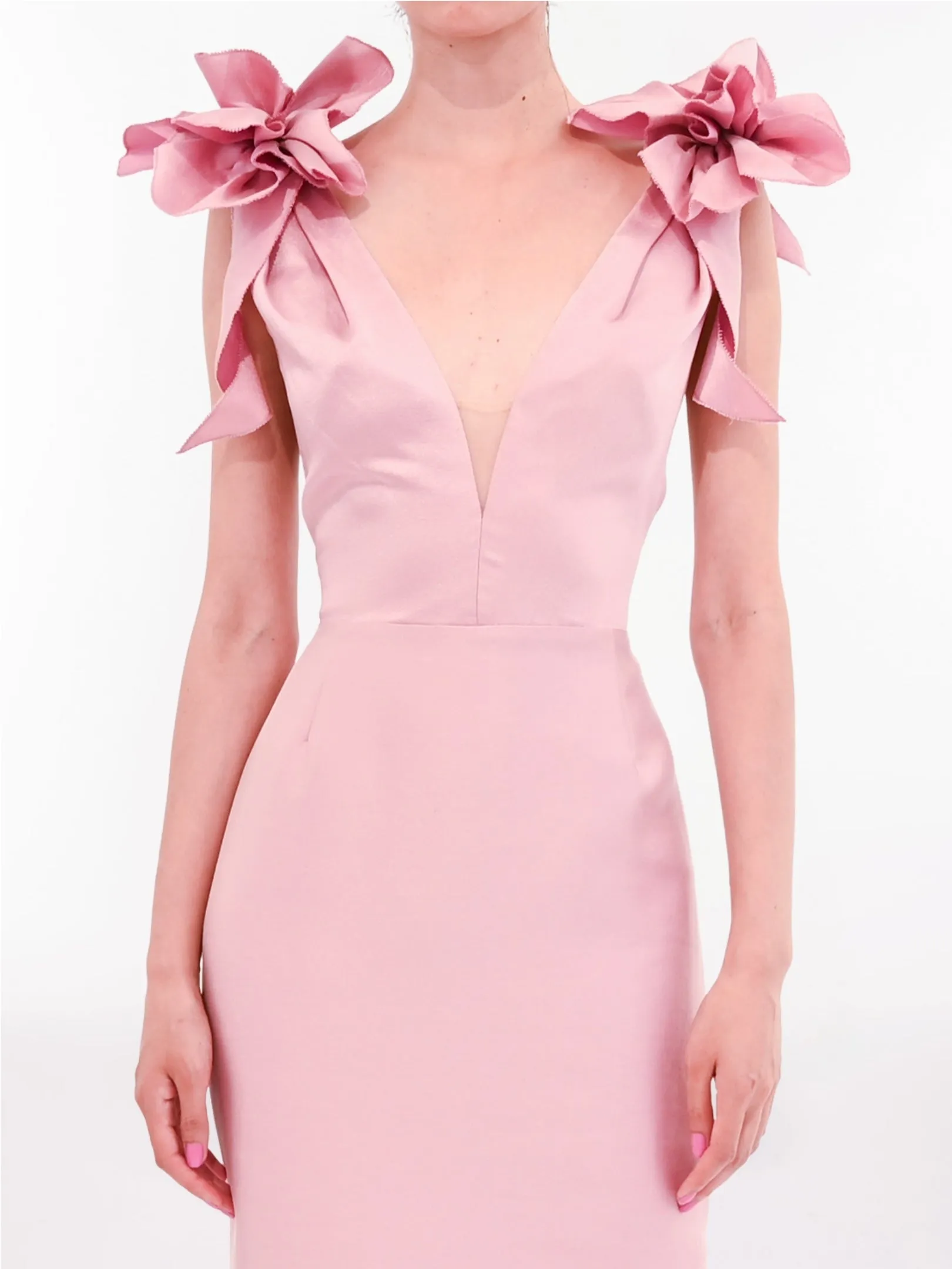 Draped Floral Mikado Gown sold by Marchesa product image thumbnail 2