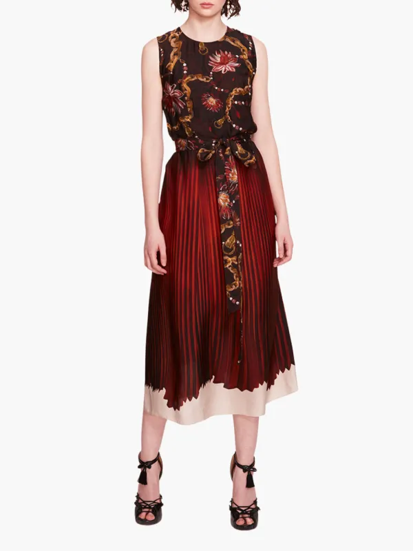 Viscose Georgette Midi Dress made by Marchesa