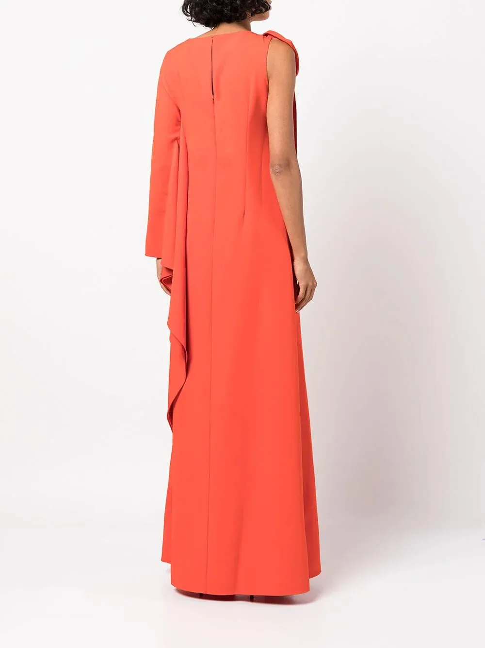 One Arm Draped Crepe Kaftan With Bow sold by Marchesa product image thumbnail 3