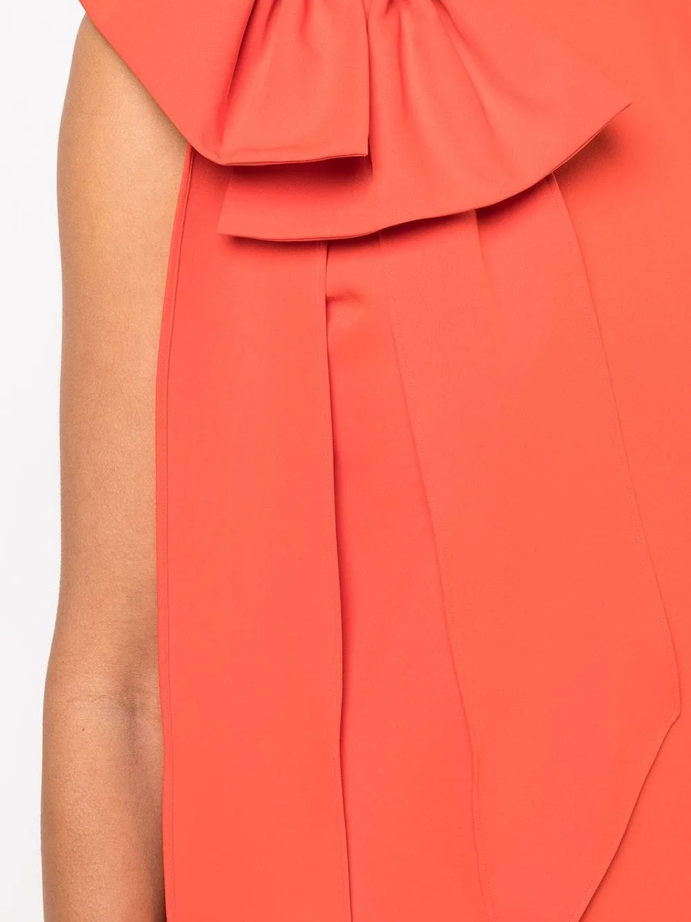 One Arm Draped Crepe Kaftan With Bow sold by Marchesa product image thumbnail 4