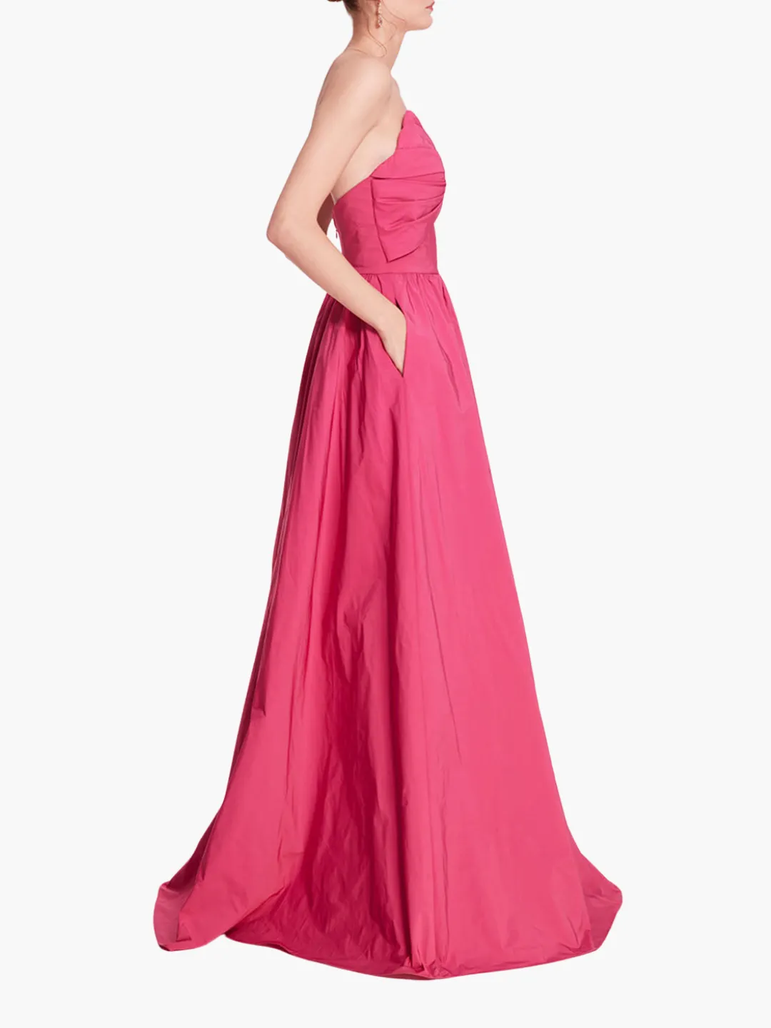 Pleated Taffeta Gown sold by Marchesa product image thumbnail 3