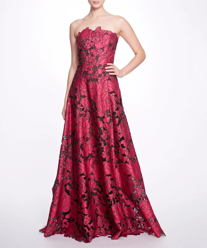 Satin Cutwork A-line Gown sold by Marchesa