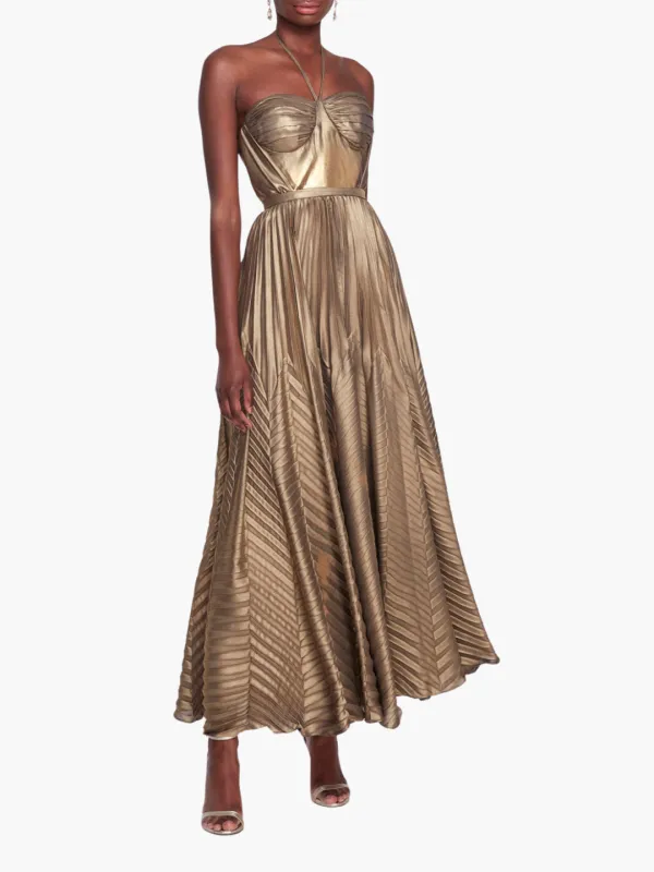 Halter Georgette Tea-Length Gown made by Marchesa
