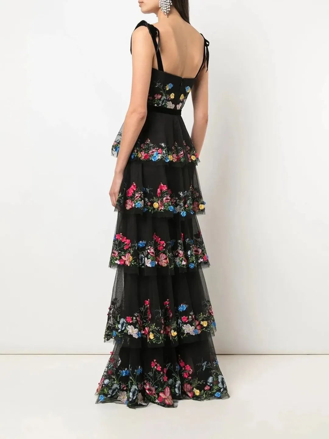 5-Tier 3D Embroidered Tulle Gown sold by Marchesa product image thumbnail 3