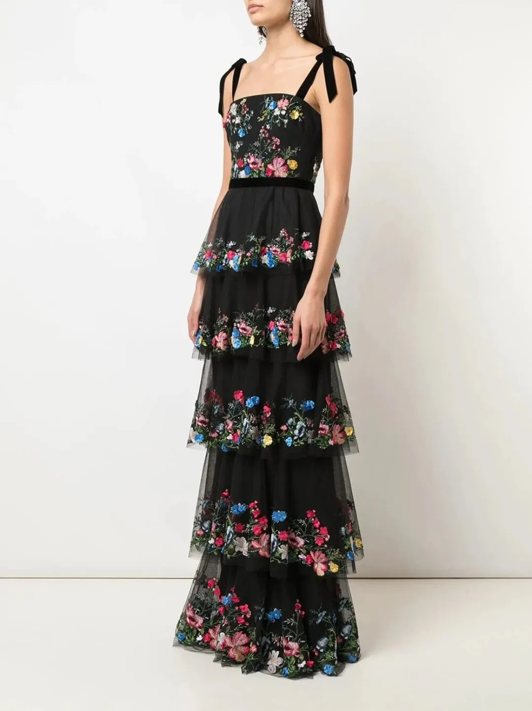 5-Tier 3D Embroidered Tulle Gown sold by Marchesa product image thumbnail 2