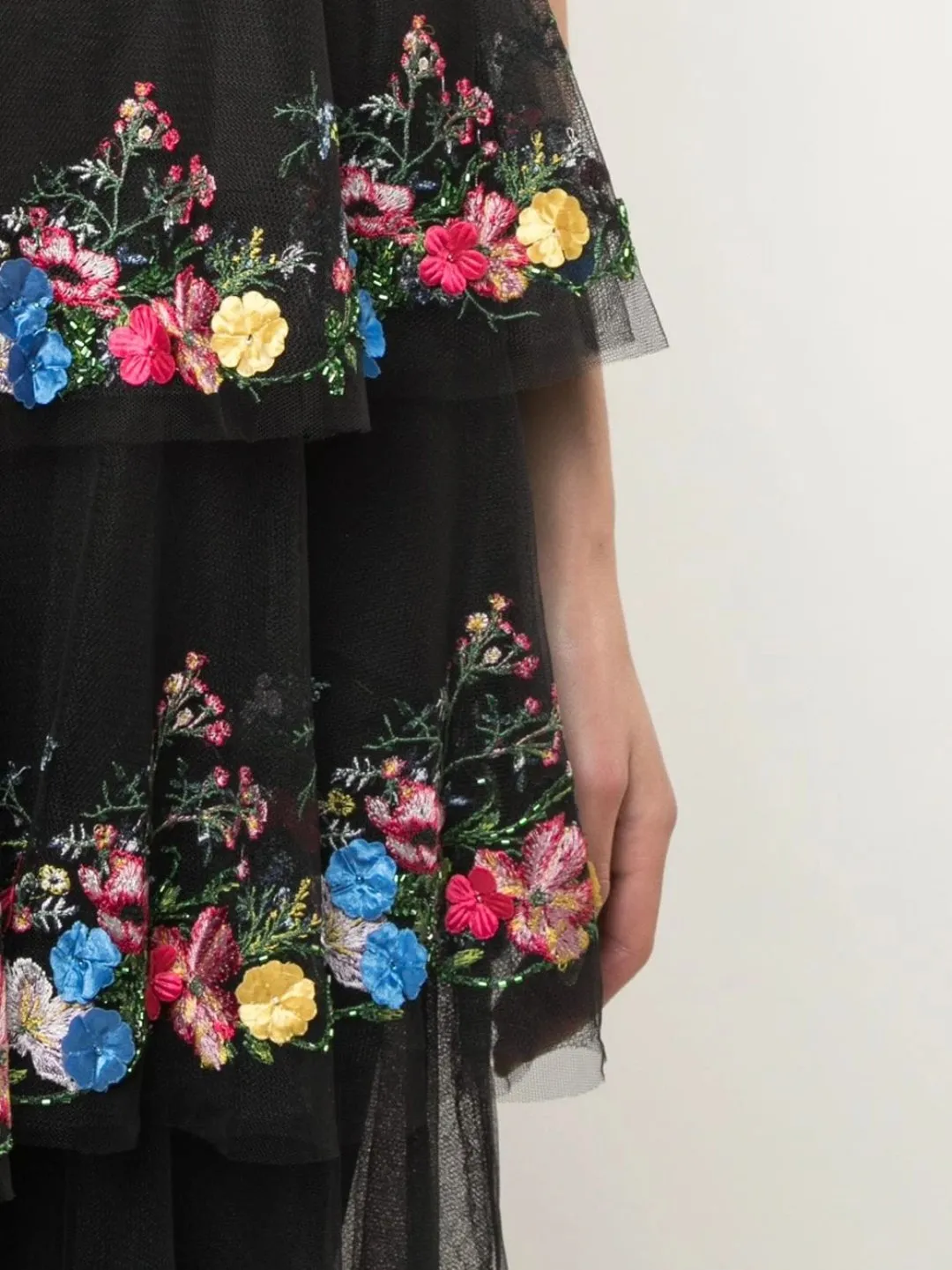 5-Tier 3D Embroidered Tulle Gown sold by Marchesa product image thumbnail 4