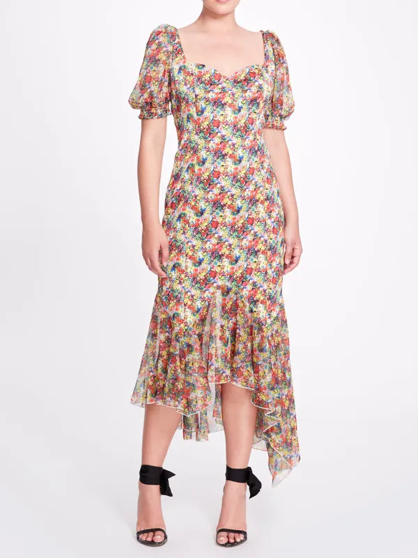 Sweetheart Neckline Hi-lo Dress made by Marchesa