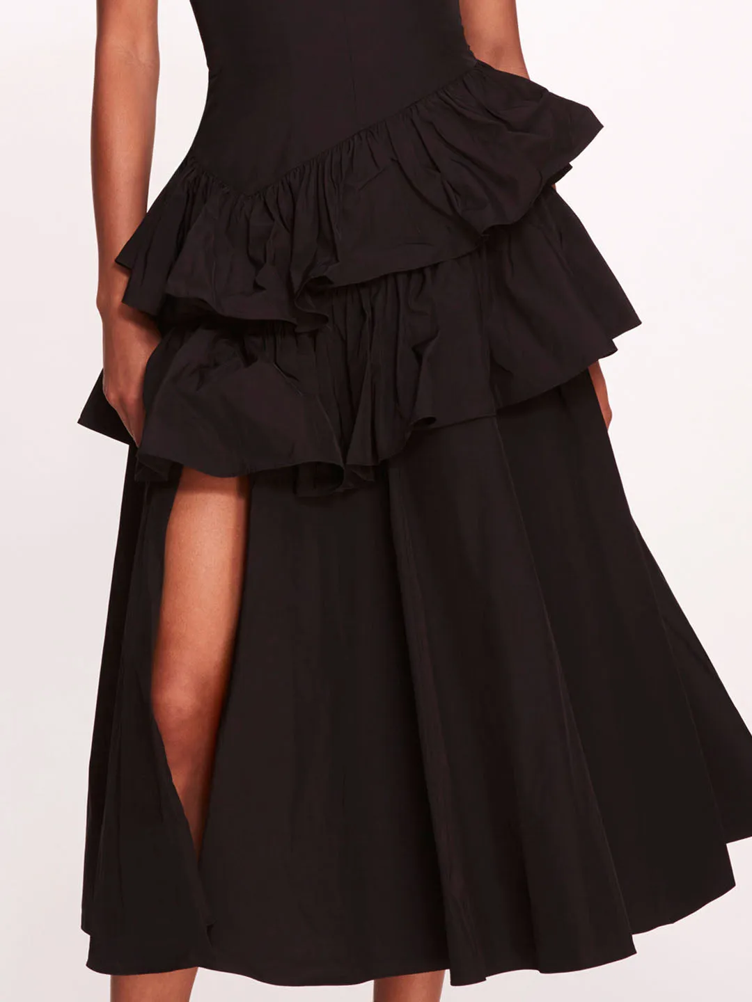 Taffeta Tiered Midi Dress sold by Marchesa product image thumbnail 4