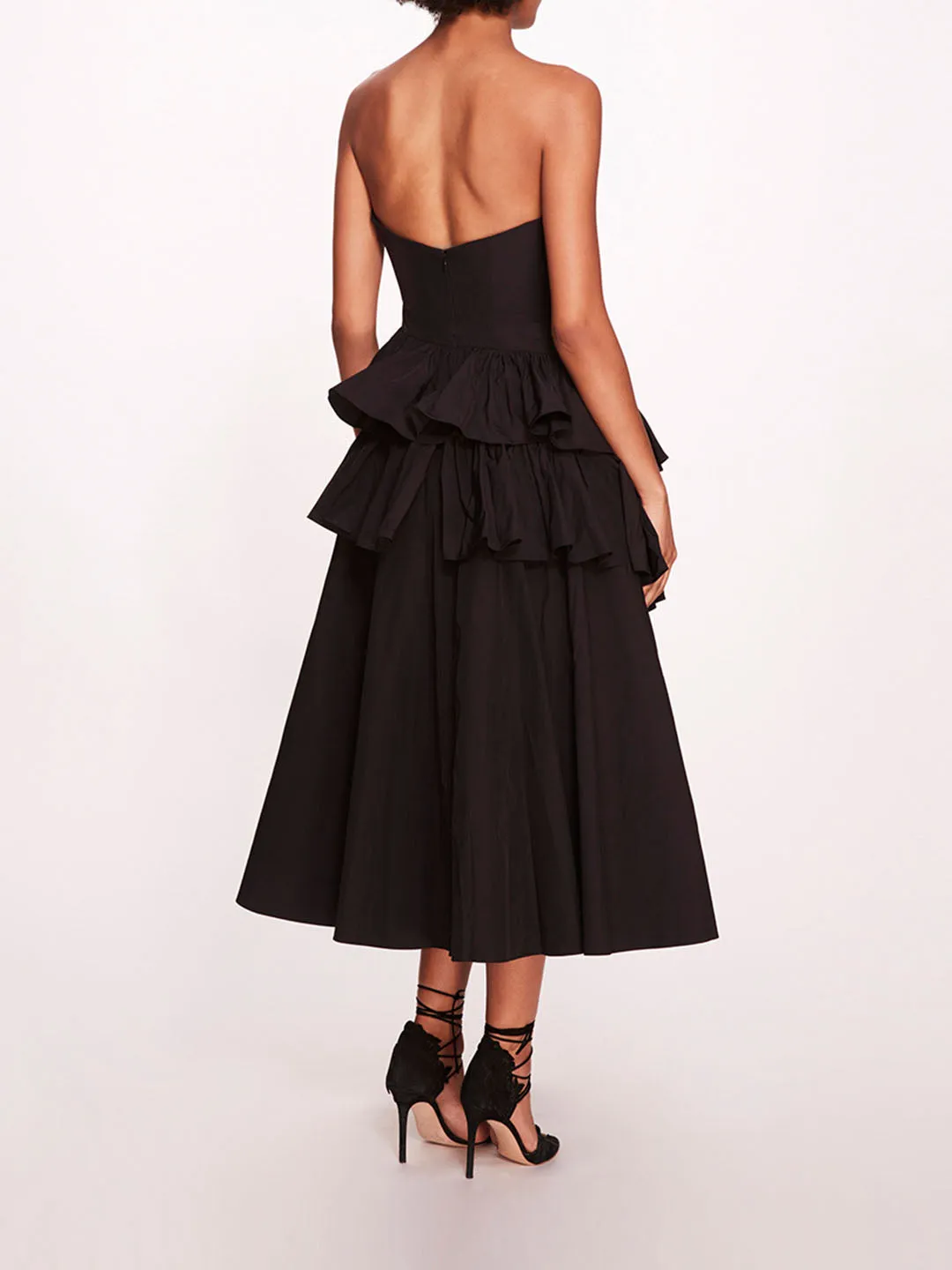 Taffeta Tiered Midi Dress sold by Marchesa product image thumbnail 2