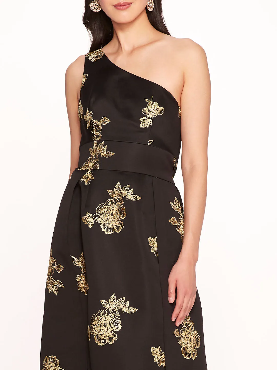 One Shoulder Marigold Ball Gown sold by Marchesa product image thumbnail 4