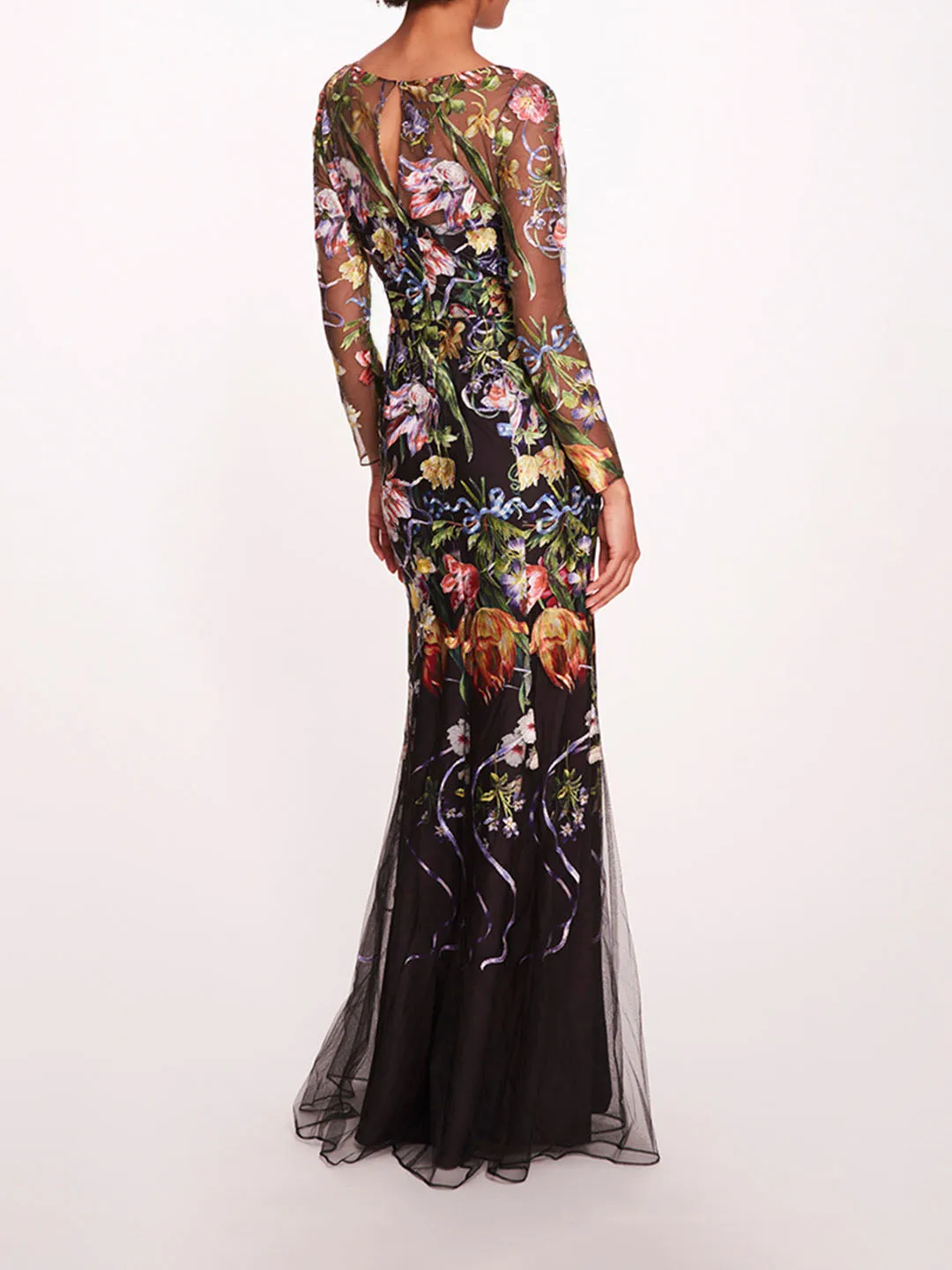 Ribbons Long Sleeve Gown sold by Marchesa product image thumbnail 2