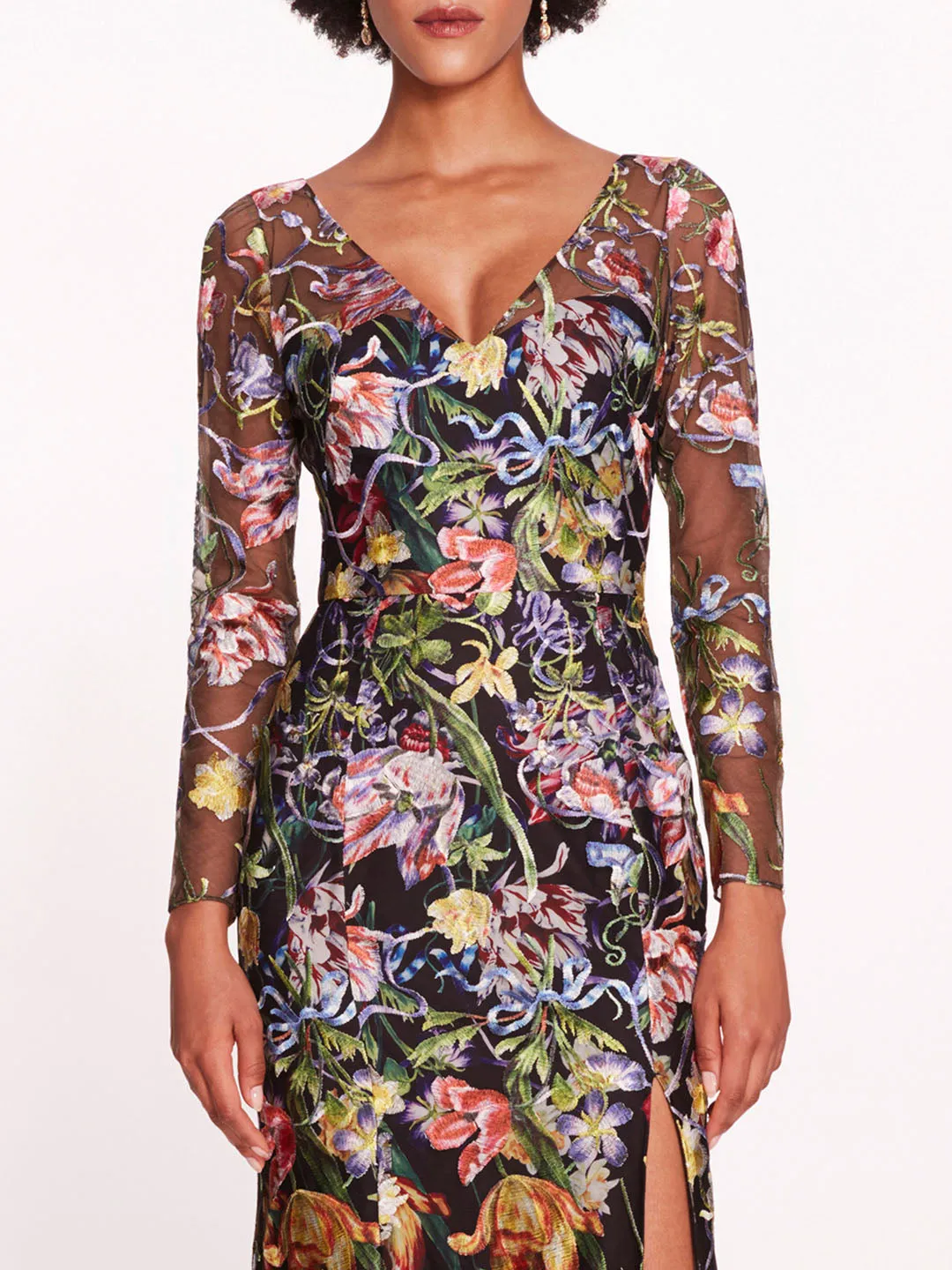 Ribbons Long Sleeve Gown sold by Marchesa product image thumbnail 4