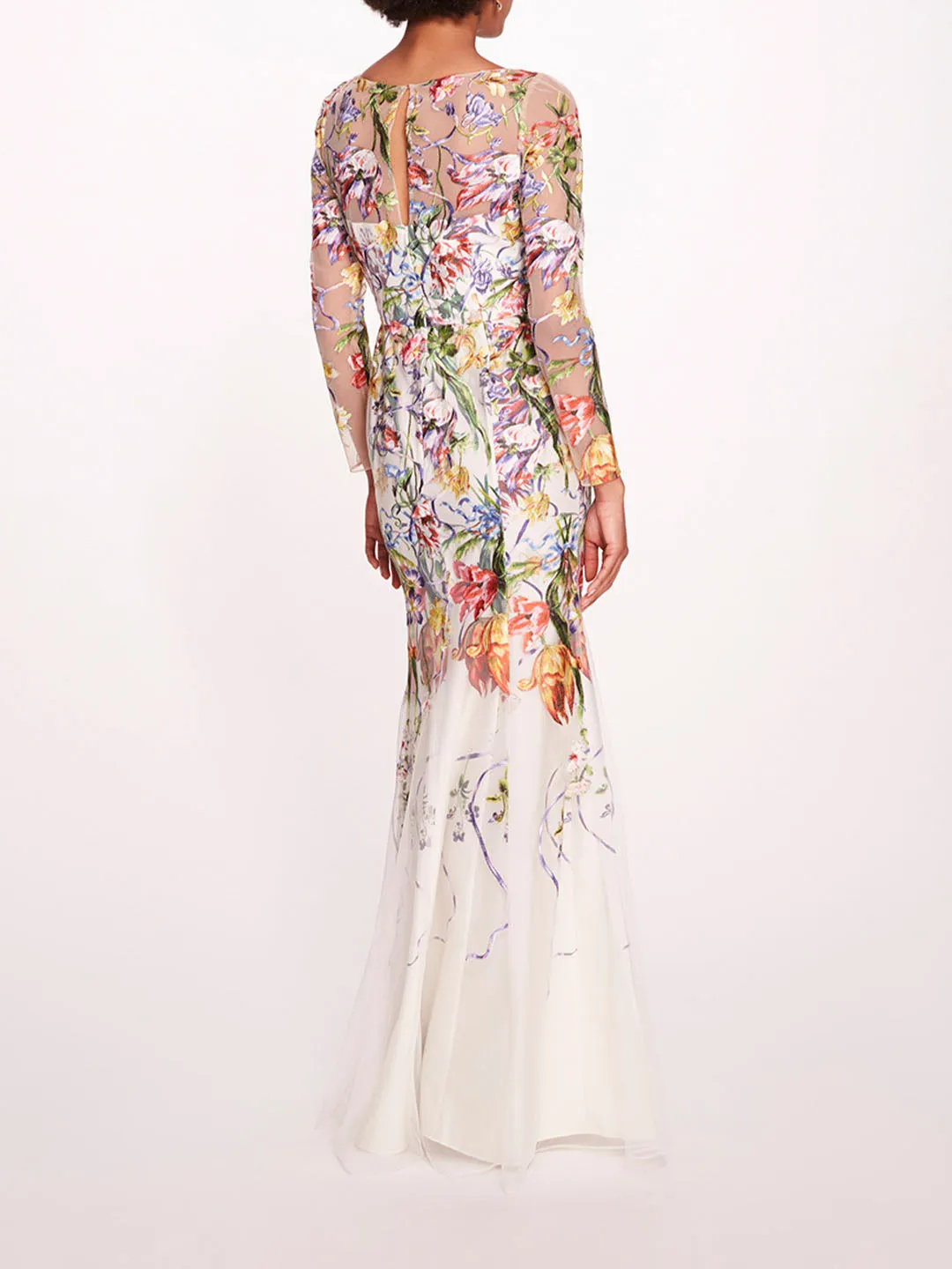 Ribbons Long Sleeve Gown sold by Marchesa product image thumbnail 2