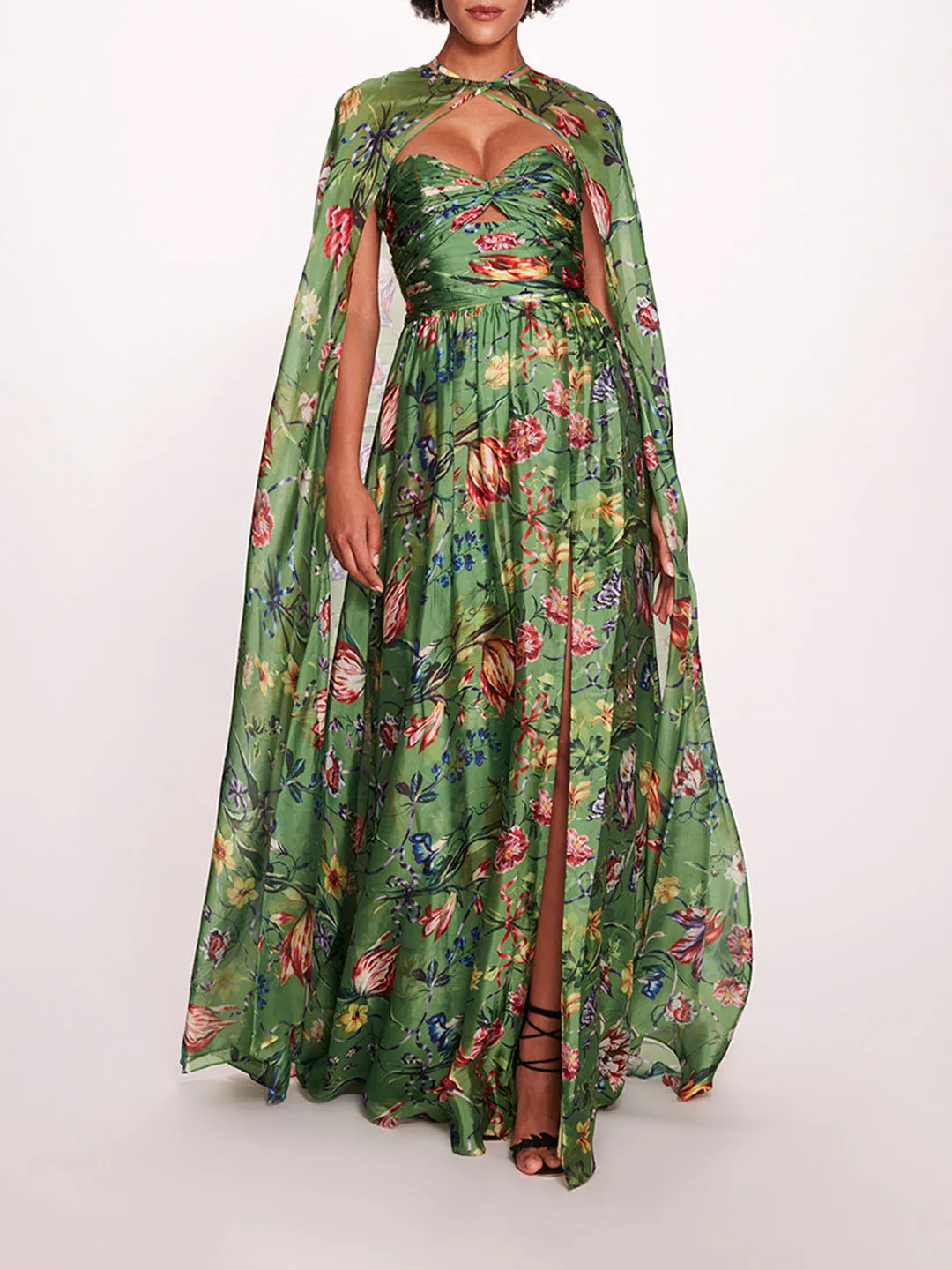 Ribbons Cape Gown sold by Marchesa