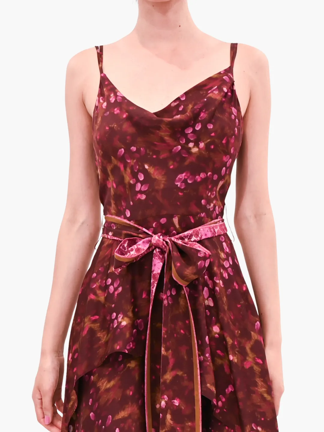 Belted Viscose Handkerchief Dress sold by Marchesa product image thumbnail 2