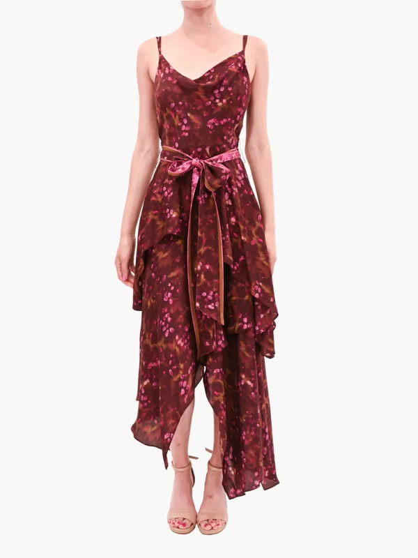 Belted Viscose Handkerchief Dress sold by Marchesa