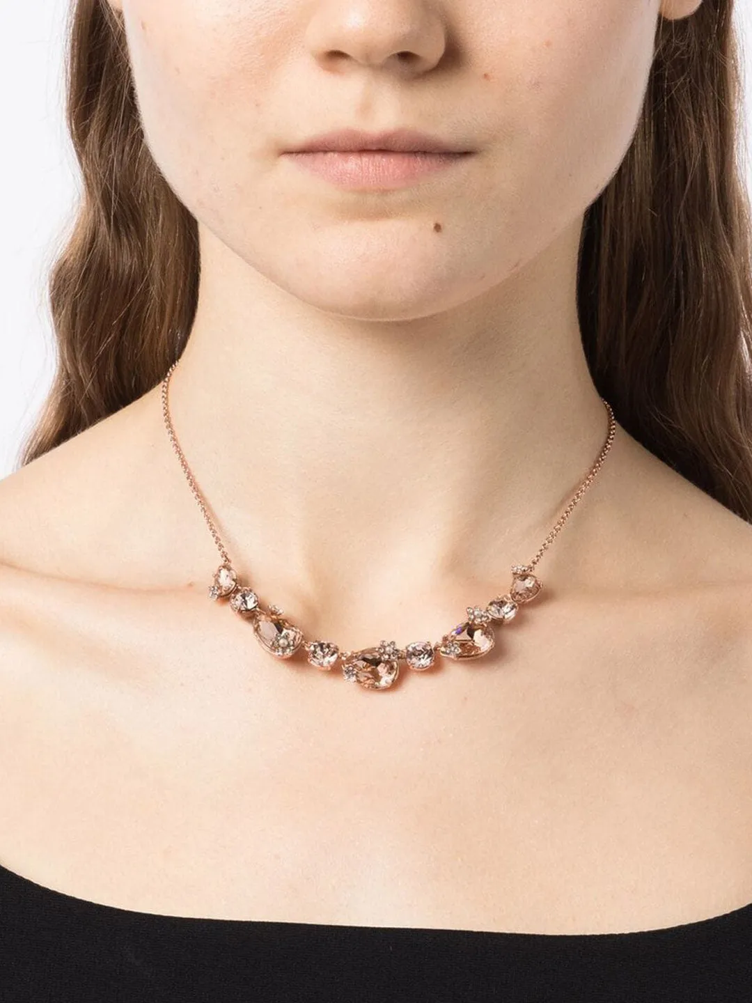 Rose Gold Stone Necklace sold by Marchesa product image thumbnail 2