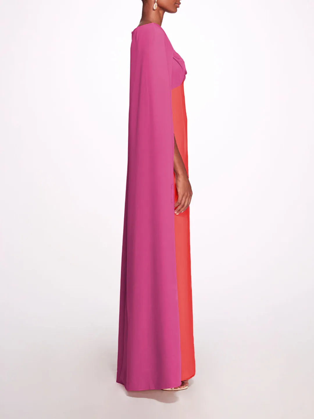 Two-Tone Sweetheart Cape Gown sold by Marchesa product image thumbnail 2
