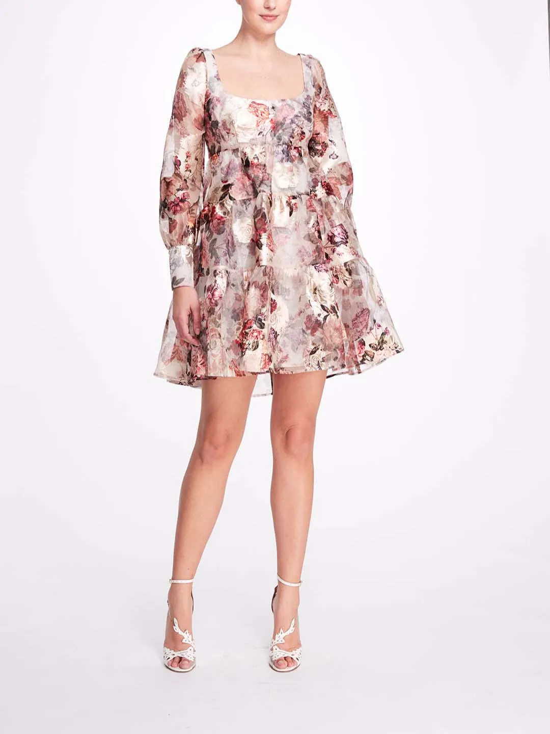 Floral Printed Scoop Neck Dress sold by Marchesa