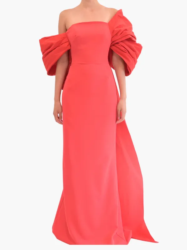 Taffeta Sleeve Column  Gown made by Marchesa