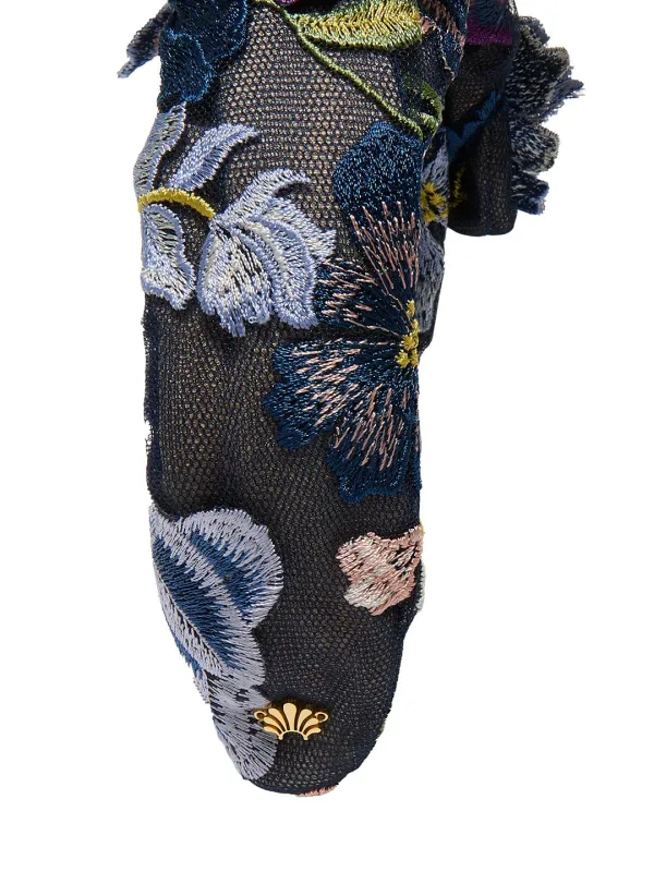 NAVY MARCHESA COUTURE X LELE SADOUGHI CRAWFORD FLORAL APPLIQUE HEADBAND sold by Marchesa