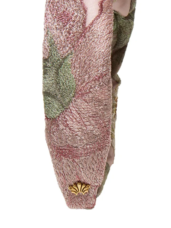 BLUSH MARCHESA COUTURE X LELE SADOUGHI ROSETTE FLORAL SATIN HEADBAND sold by Marchesa