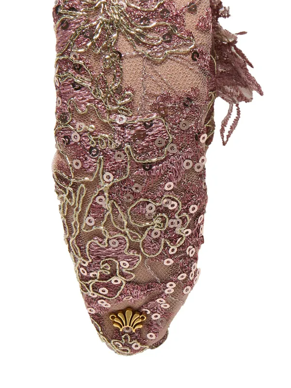 BLUSH MARCHESA COUTURE X LELE SADOUGHI ASYMMETRICAL GRETA EMBROIDERED HEADBAND sold by Marchesa