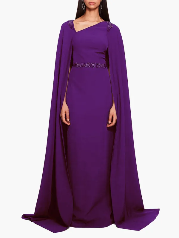 Asymmetrical Crepe Kaftan made by Marchesa