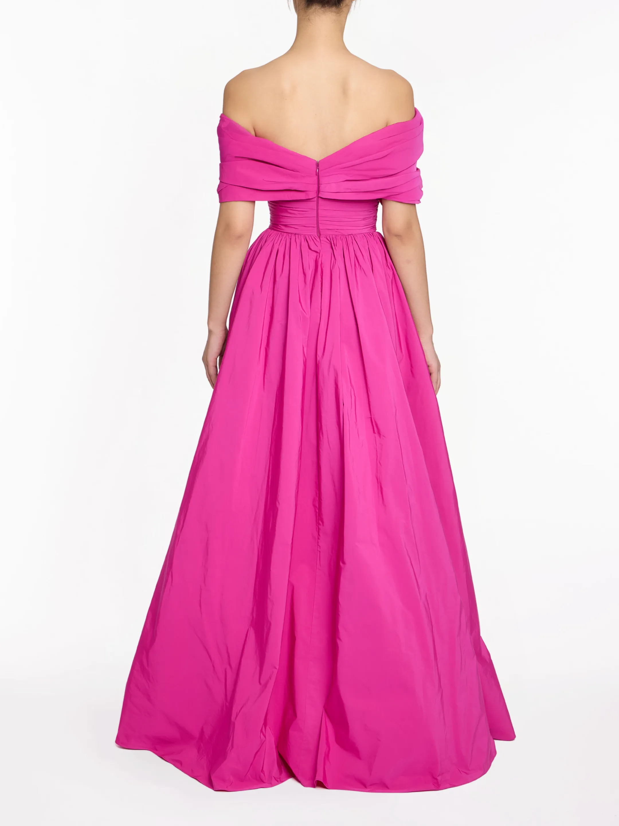 Off Shoulder Draped Sleeve Ball Gown With Slit sold by Marchesa product image thumbnail 2