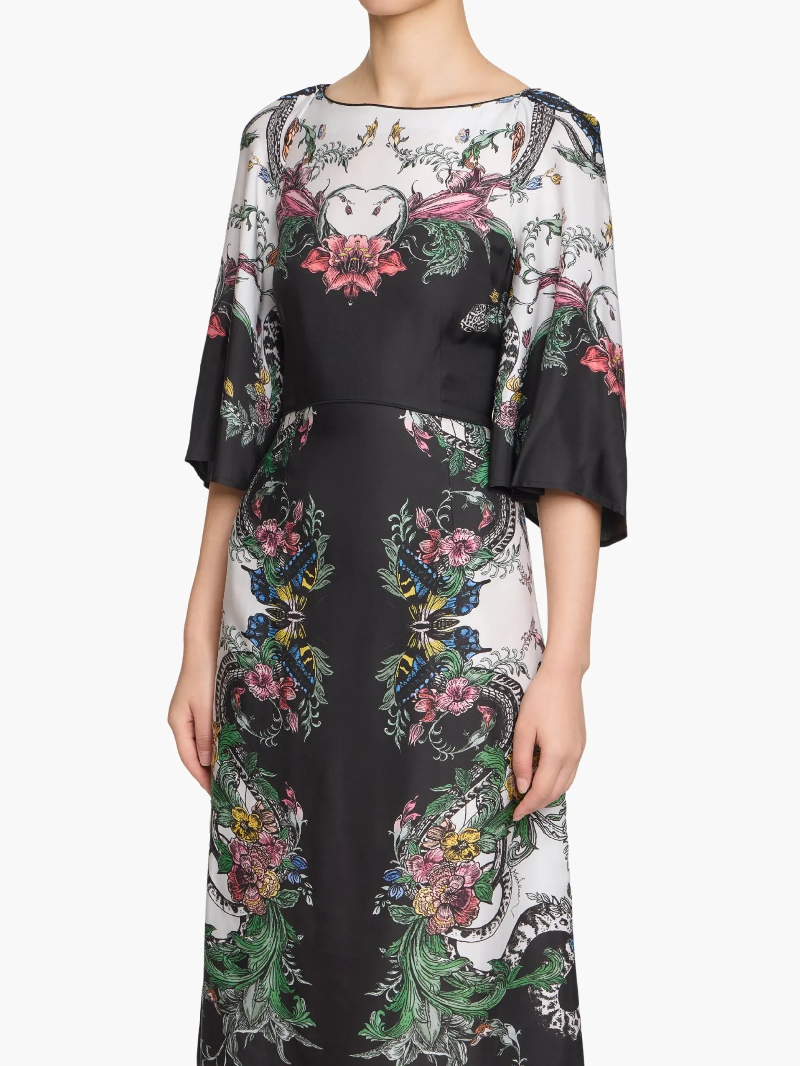 Garden of Eve Billowy Twill Empire Midi Dress sold by Marchesa product image thumbnail 4