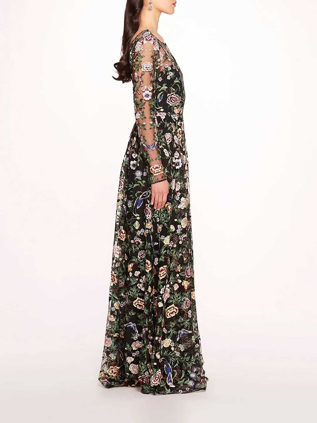 Botanical Embroidered Gown sold by Marchesa product image thumbnail 3
