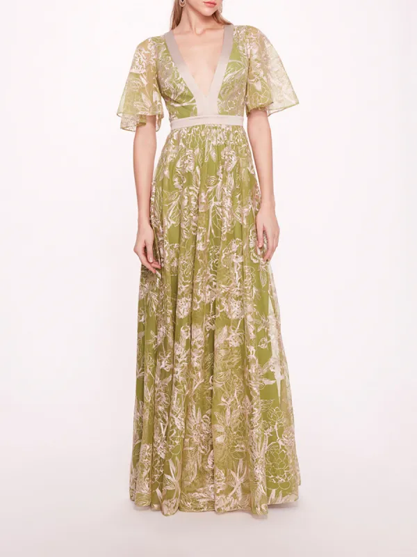Peonies Gown sold by Marchesa