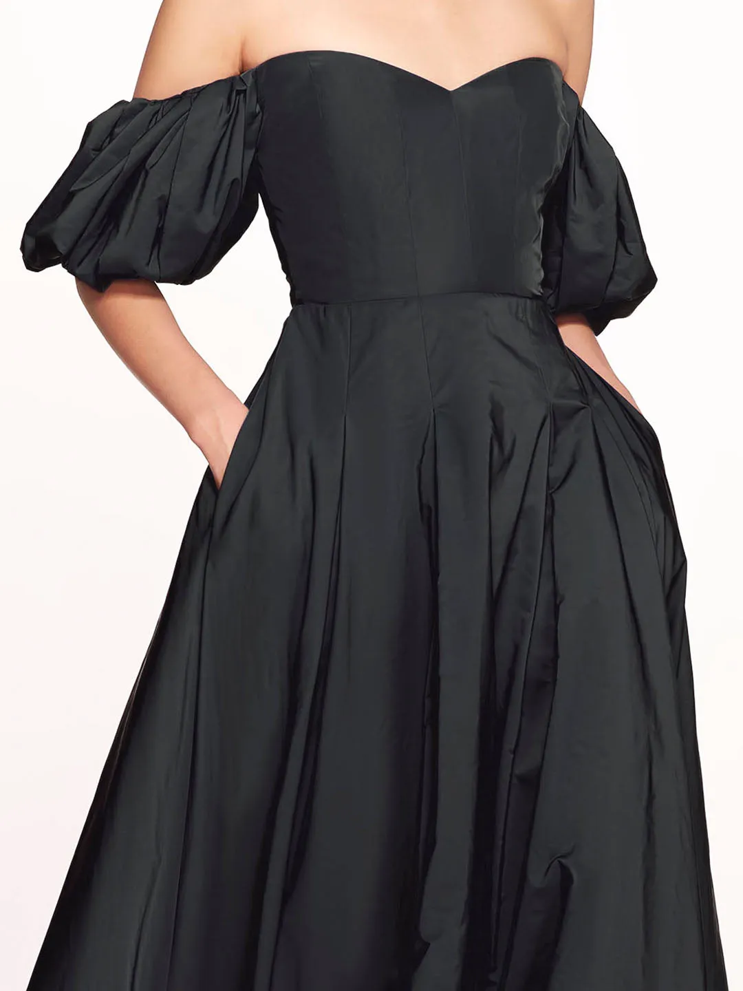 Balloon Sleeve Taffeta Gown sold by Marchesa product image thumbnail 4