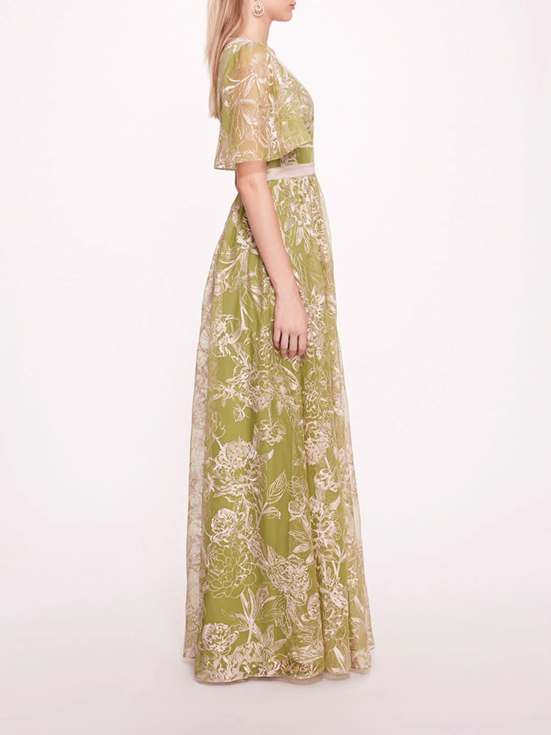 Peonies Gown sold by Marchesa product image thumbnail 3