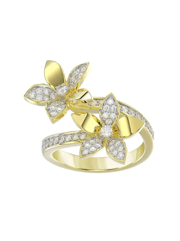 Wild Flower Yellow Gold Ring sold by Marchesa
