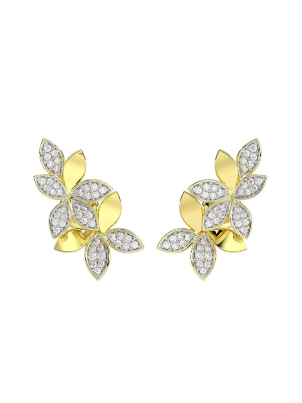 Wild Flower Yellow Gold Earrings sold by Marchesa