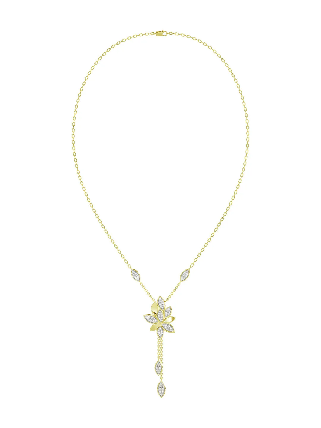Wild Flower Yellow Gold Y Necklace sold by Marchesa