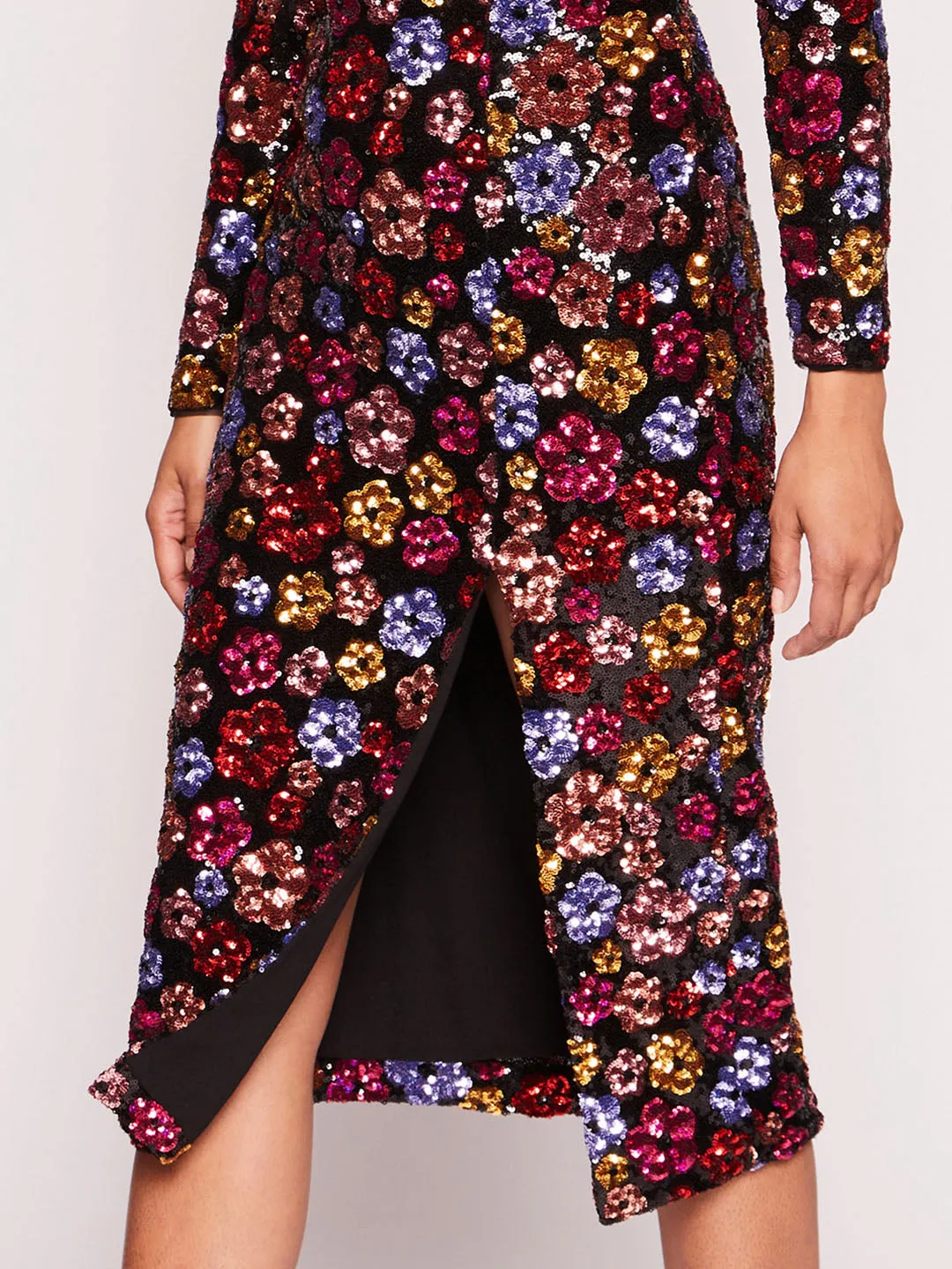 Sequin Bouquets Midi Dress sold by Marchesa product image thumbnail 4