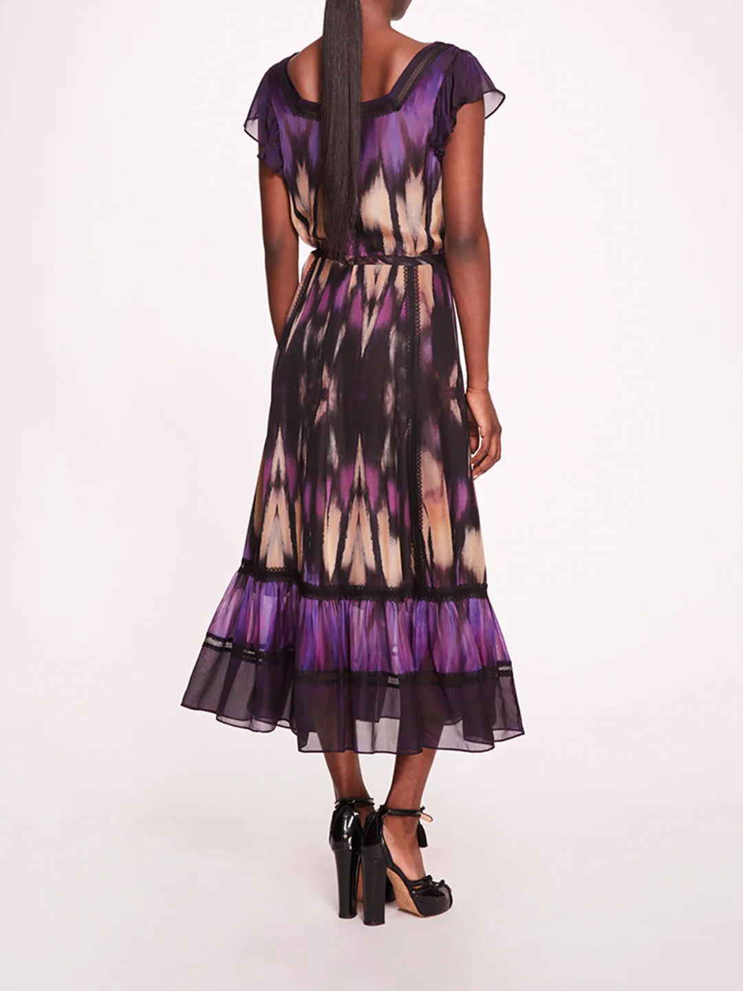 Abstract Viscose Midi Dress sold by Marchesa product image thumbnail 2