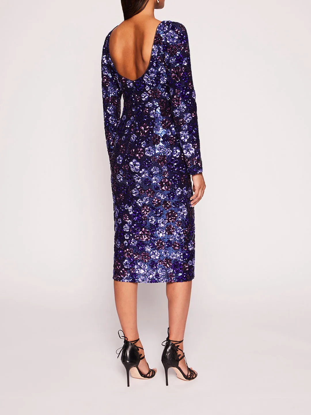 Sequin Bouquets Midi Dress sold by Marchesa product image thumbnail 2