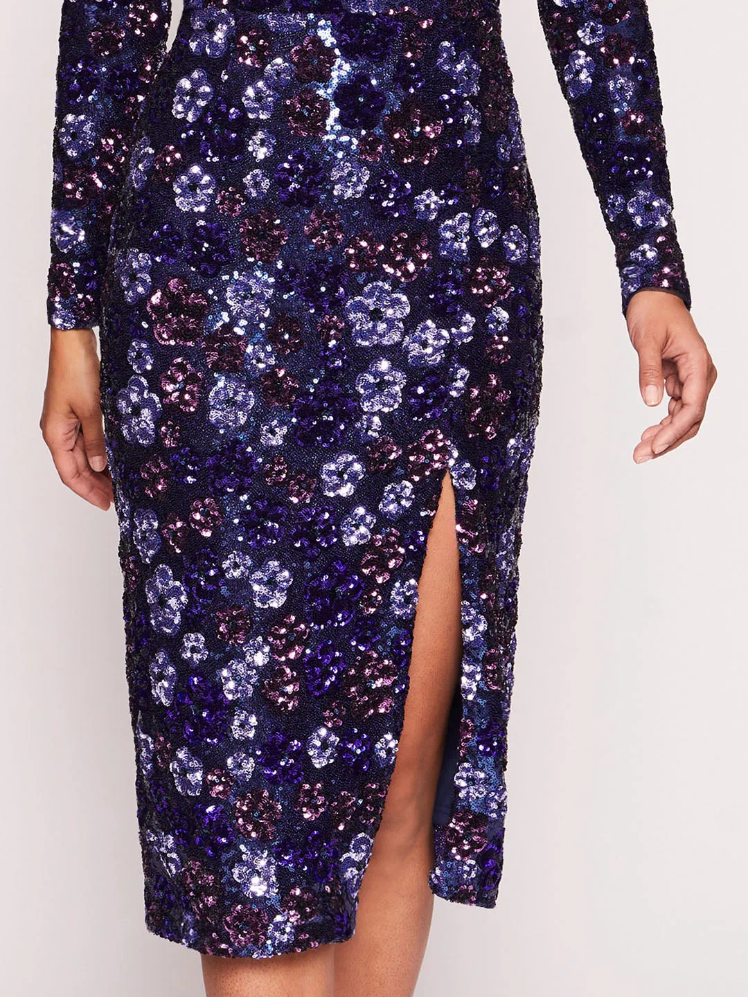 Sequin Bouquets Midi Dress sold by Marchesa product image thumbnail 4